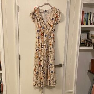SHEIN Cream Floral Maxi Dress